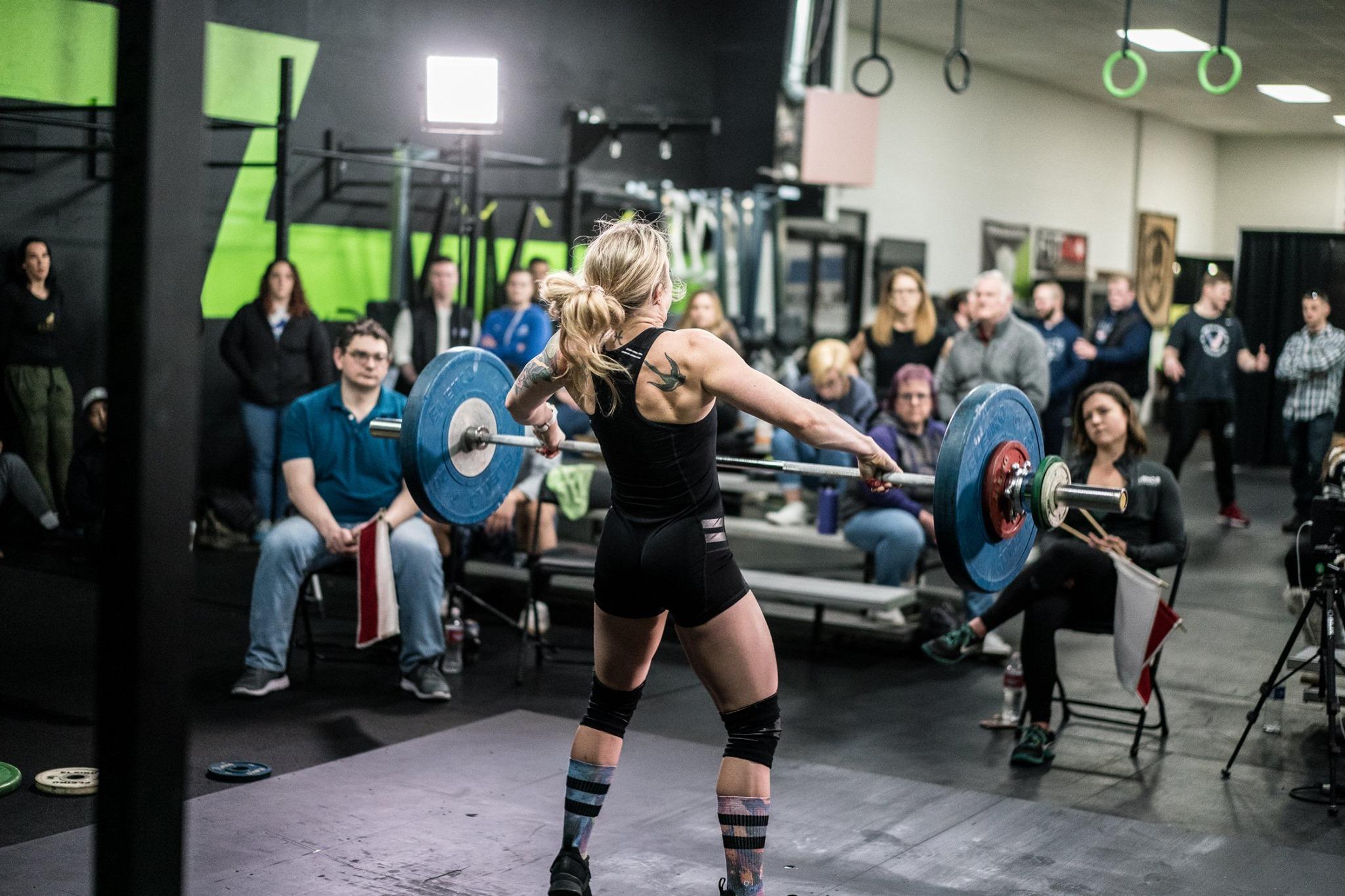 Members at a weightlifting competition