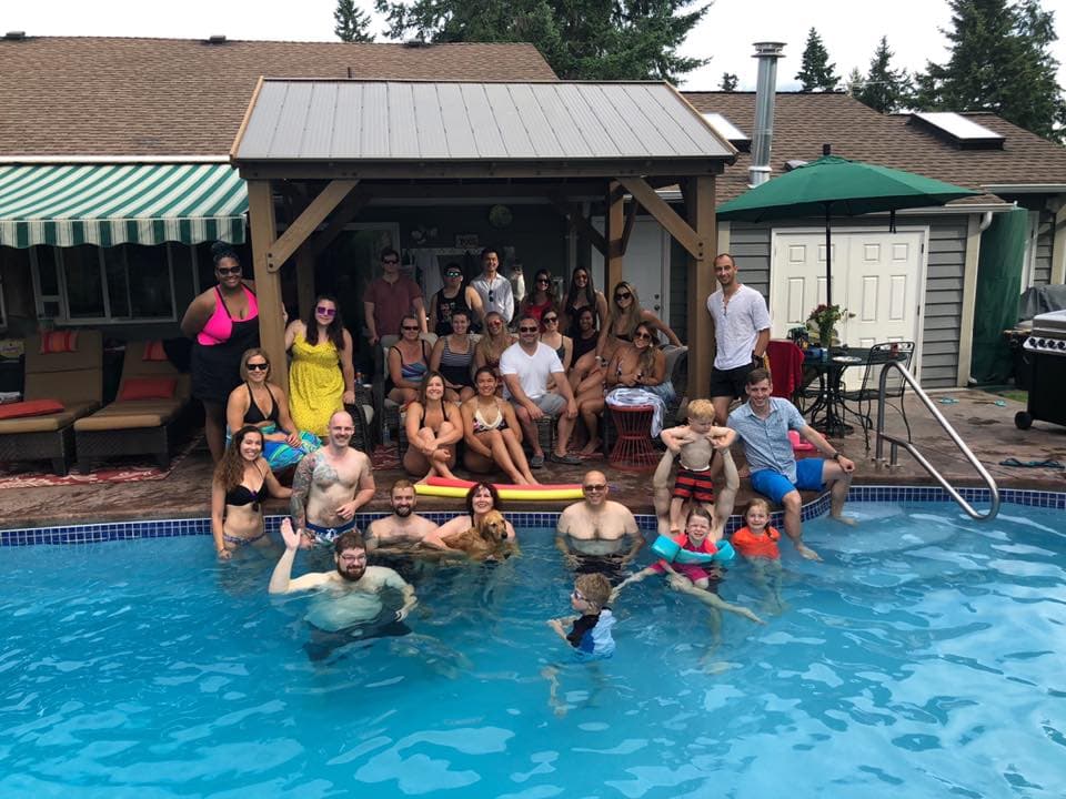 Members at an Armor community swim event